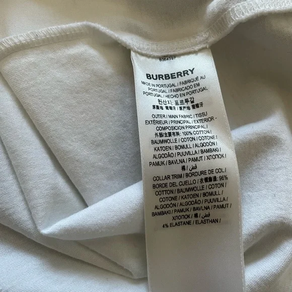 NWT BURBERRY Prorsum Label logo-patch White Tee 100% AUTHENTIC SIZE L - Picture 9 of 9